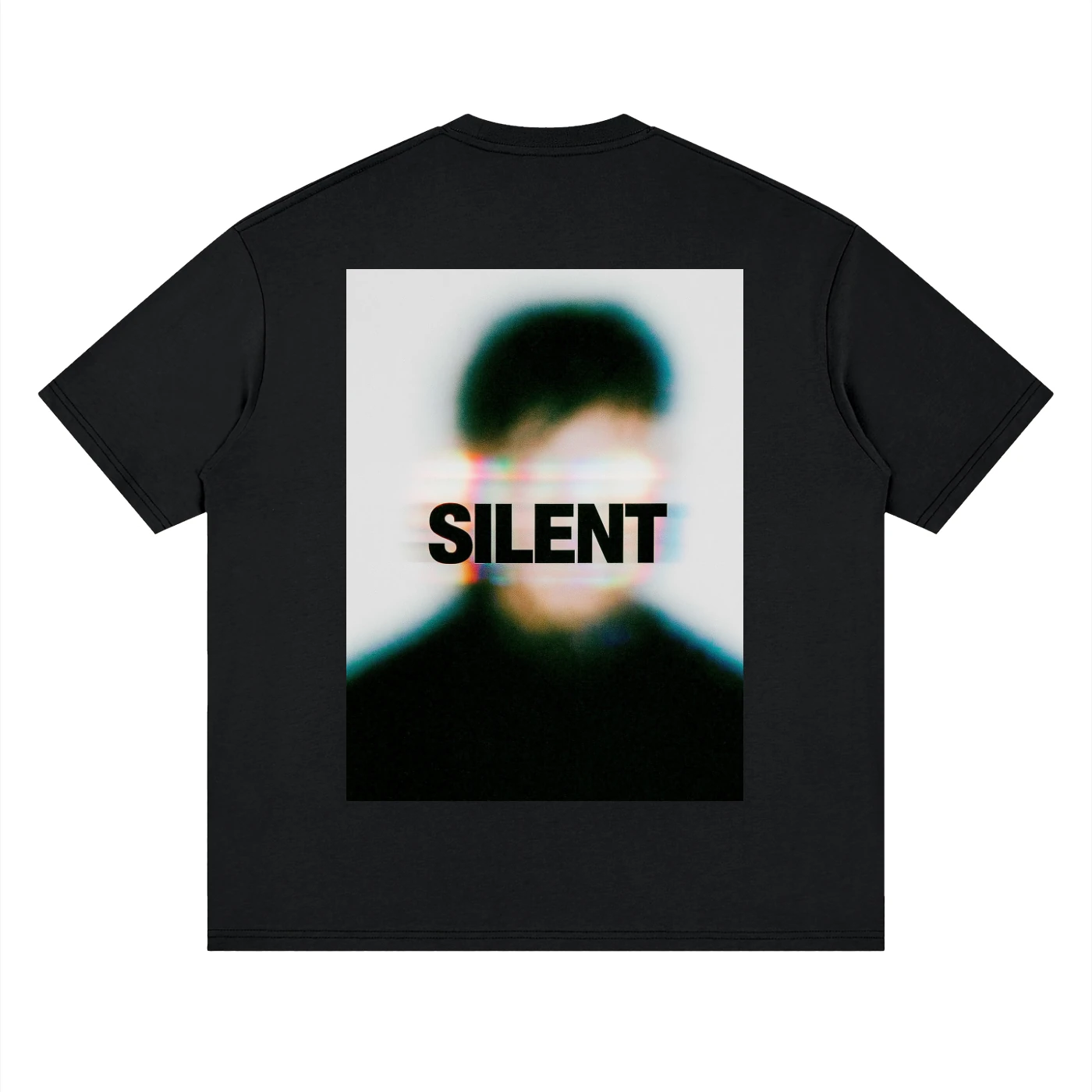 SILENT PORTRAIT + RED BRUSH — black, back, product view