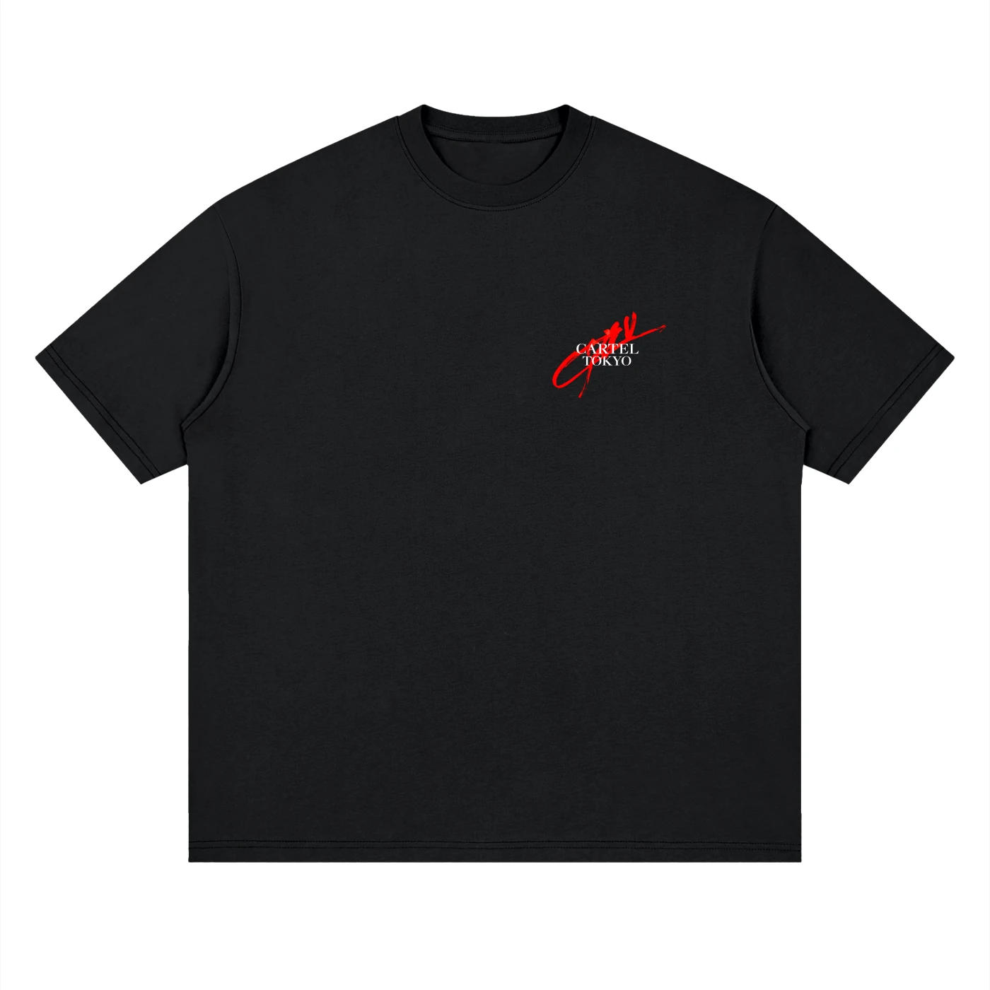 SILENT PORTRAIT + RED BRUSH — black, front, product view