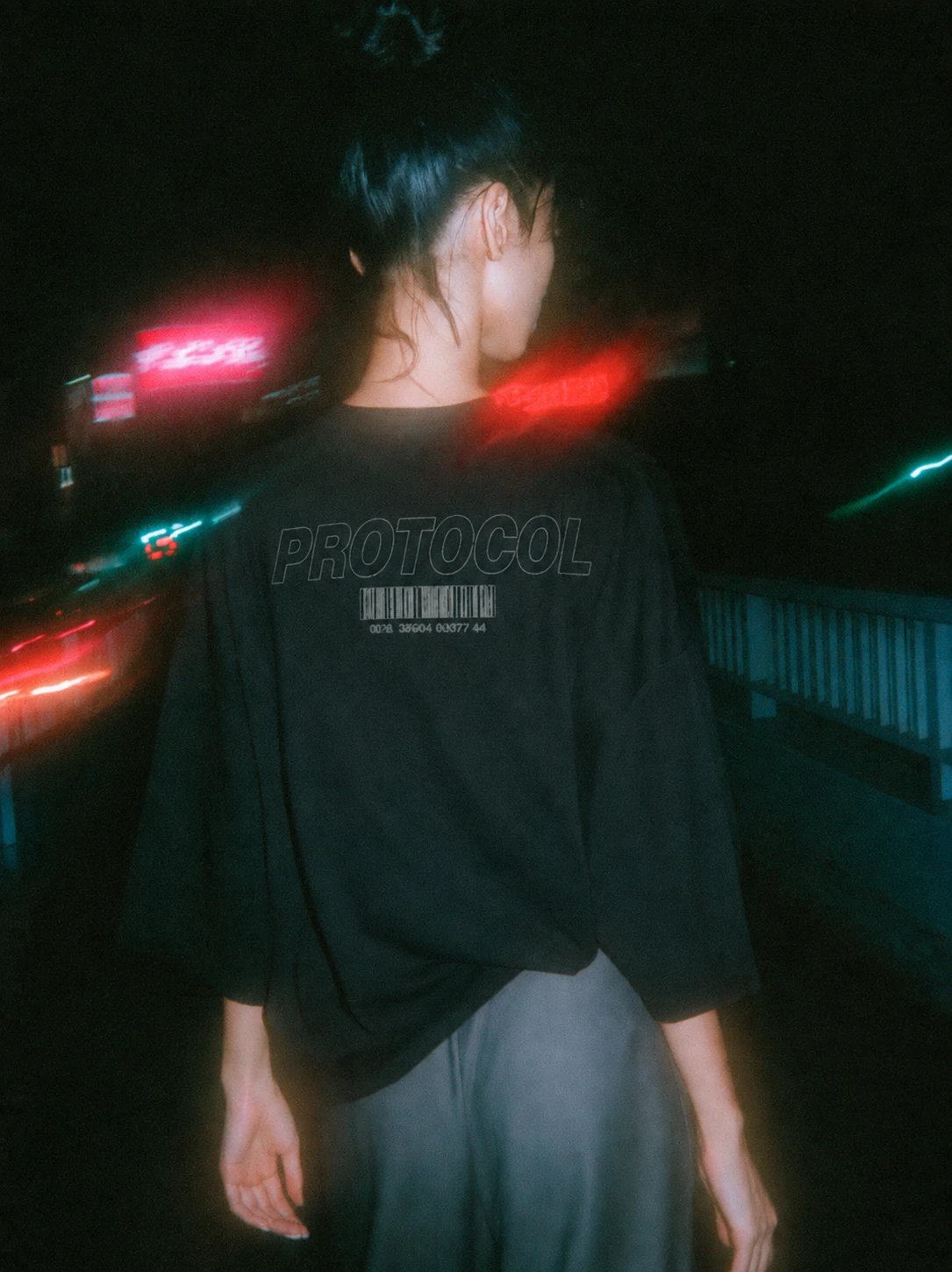 HUMBLE / PROTOCOL — black, back, styled look