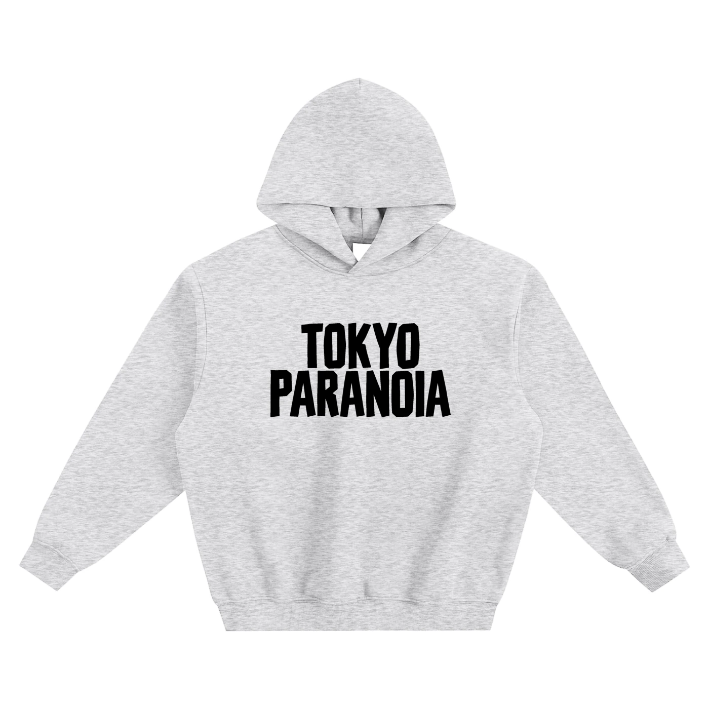 TOKYO PARANOIA HOODIE — gray, front, product view