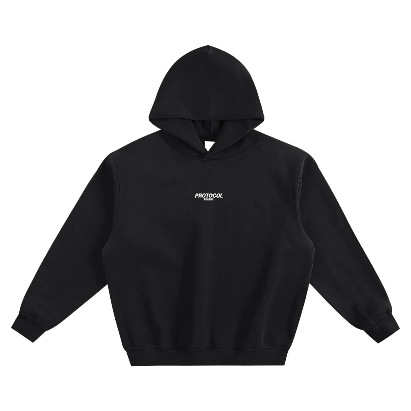 TOXIC YOUTH HOODIE — black, front, product view